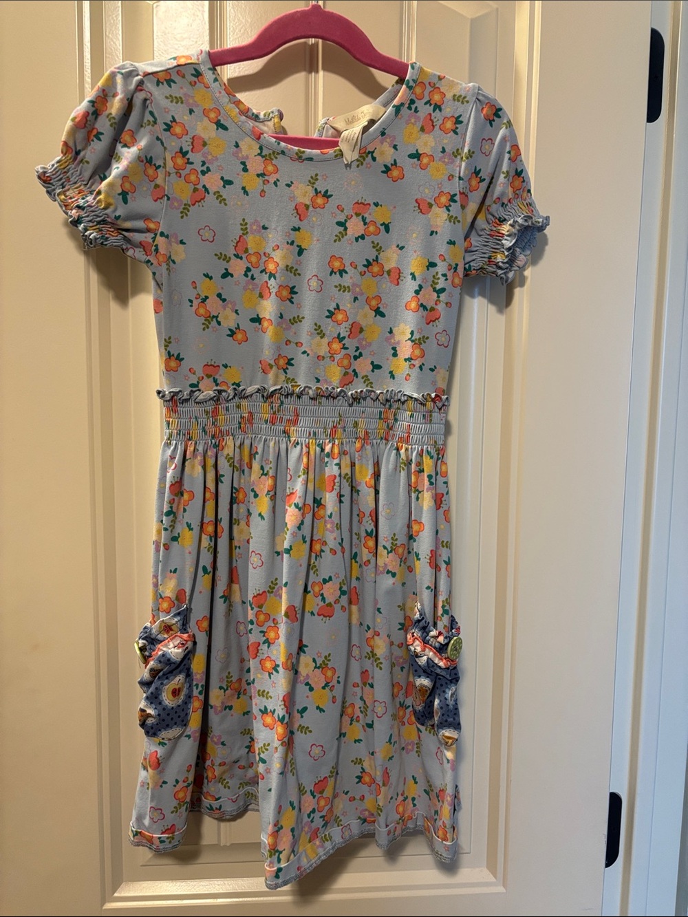 Matilda Jane Sky Blue Floral Smocked Waist Dress